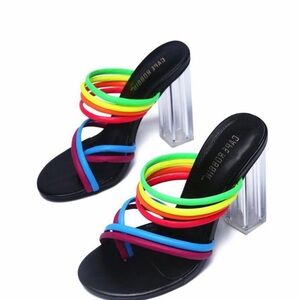 Rainbow heel sandals